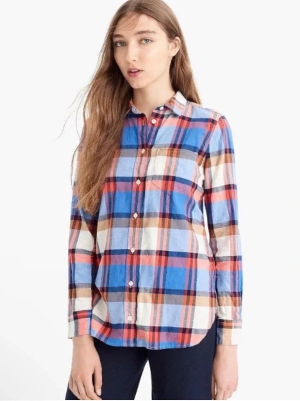 J. Crew Multicolor Plaid Button Down Shirt